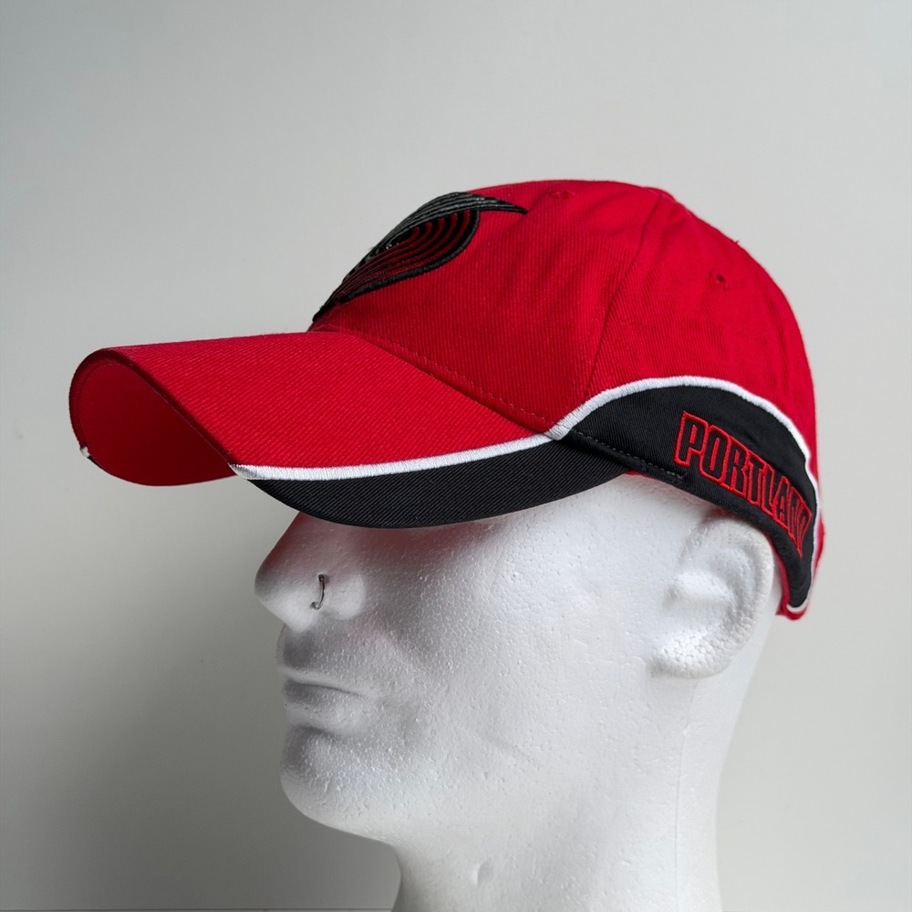 NBA Portland Trail Blazers Hat Embroidered Logo Baseball Cap Red Black